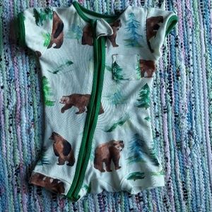 Lark Organics One Pieces - Organic 3 Month Watercolor Bear Romper Onesie Lark Organics One Pieces - Organic 3 Month Watercolor Bear Romper Onesie